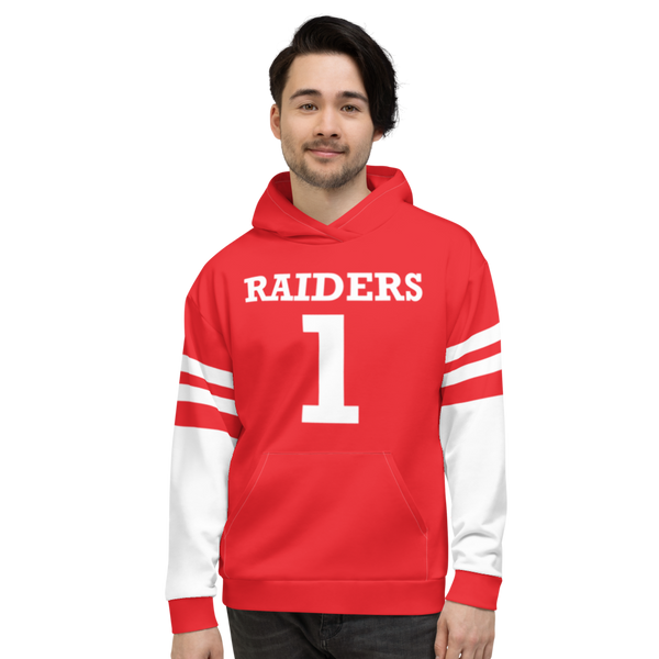Red 2025 raiders hoodie