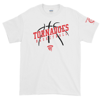 Tornadoes Basketball Customizable White Short-Sleeve T-Shirt
