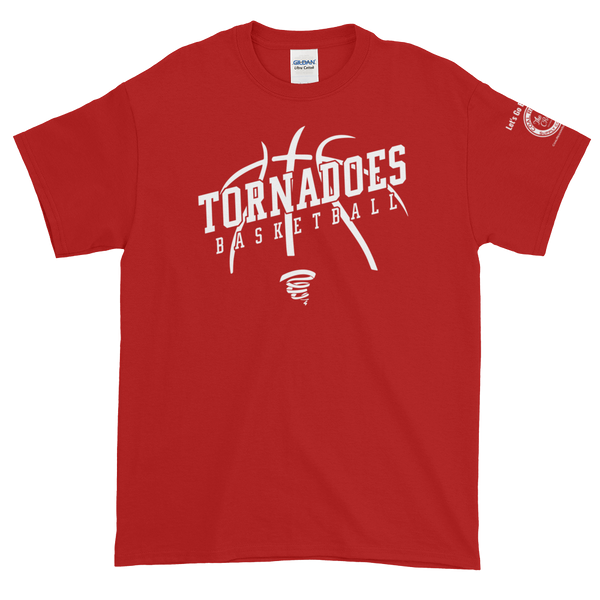 Tornadoes Basketball Customizable Red Short-Sleeve T-Shirt