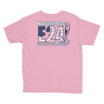 Natalie Fire Co. Breast Cancer Awareness Large Ribbon Youth Short Sleeve T-Shirt